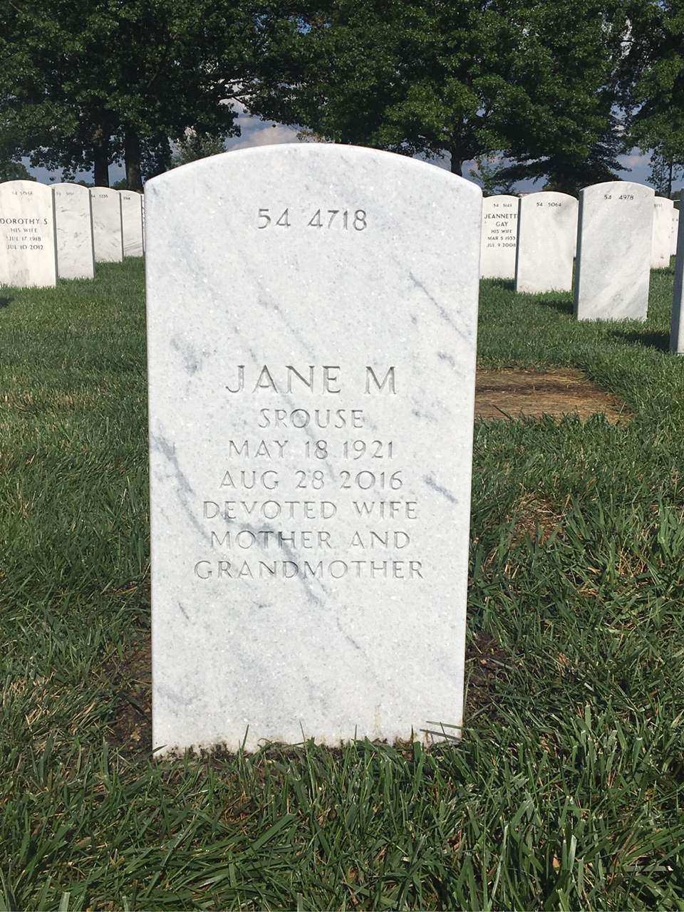 Back of headstone — Anthony Rumolo