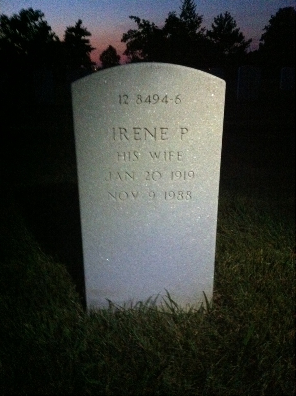 Back of headstone — Elbert Blakely