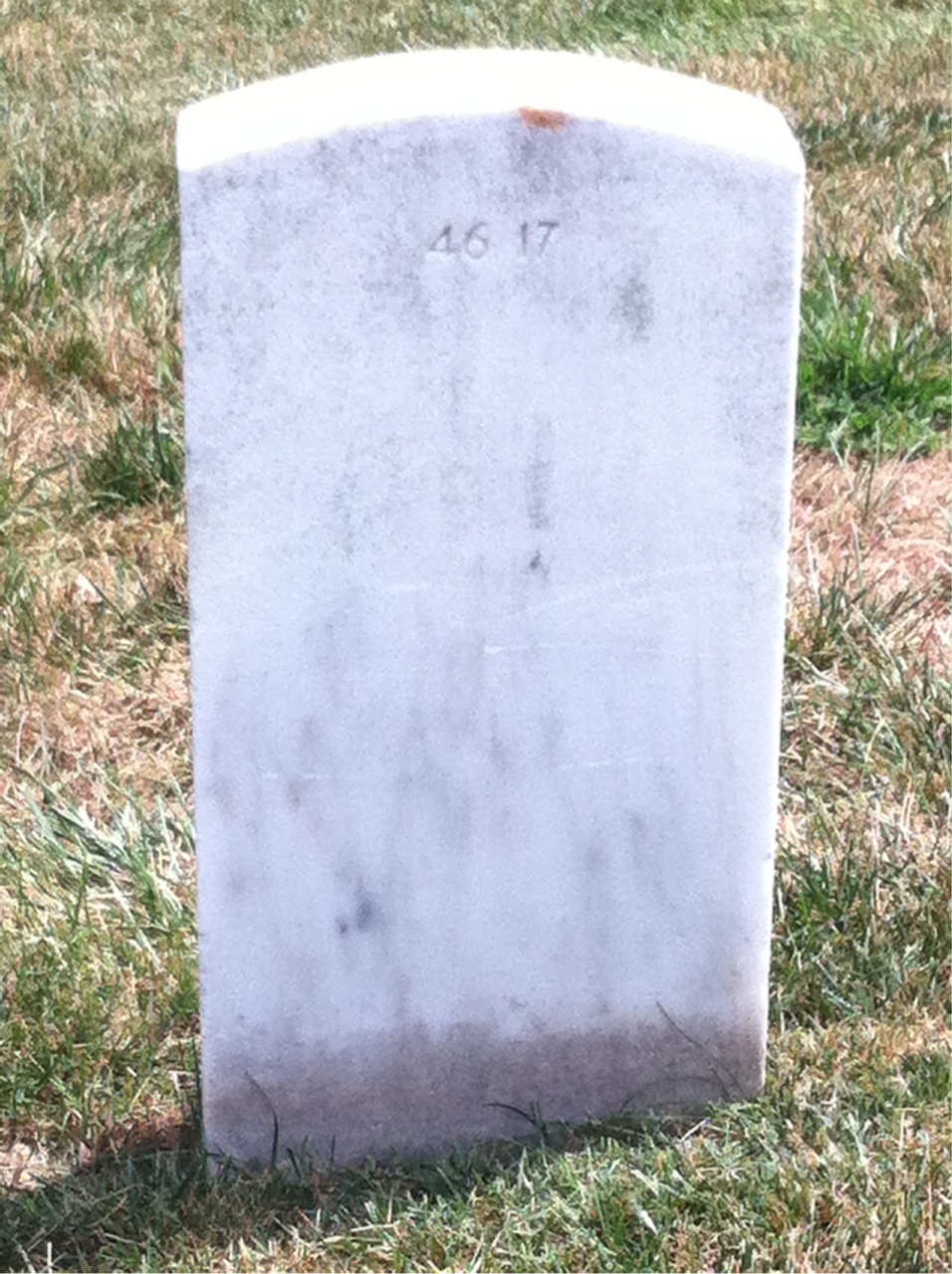 Back of headstone — William Patrick Berry