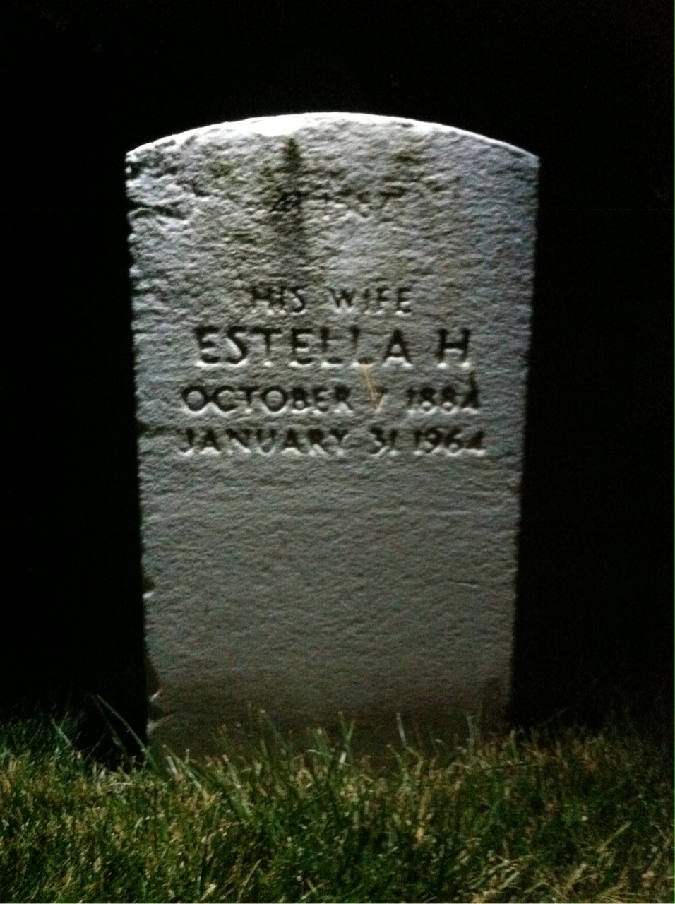 Back of headstone — William Gambles