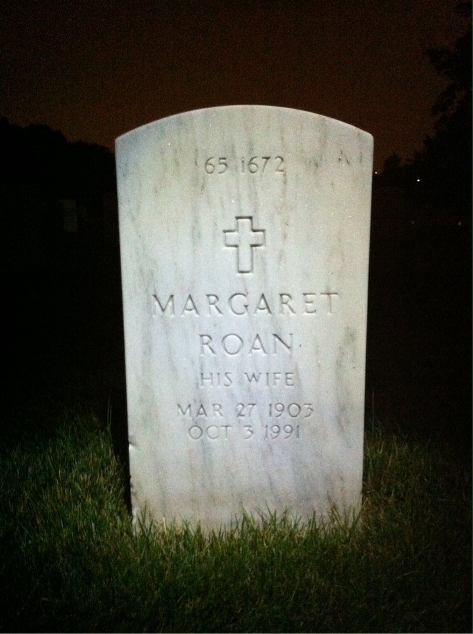 Back of headstone — Frank Ball