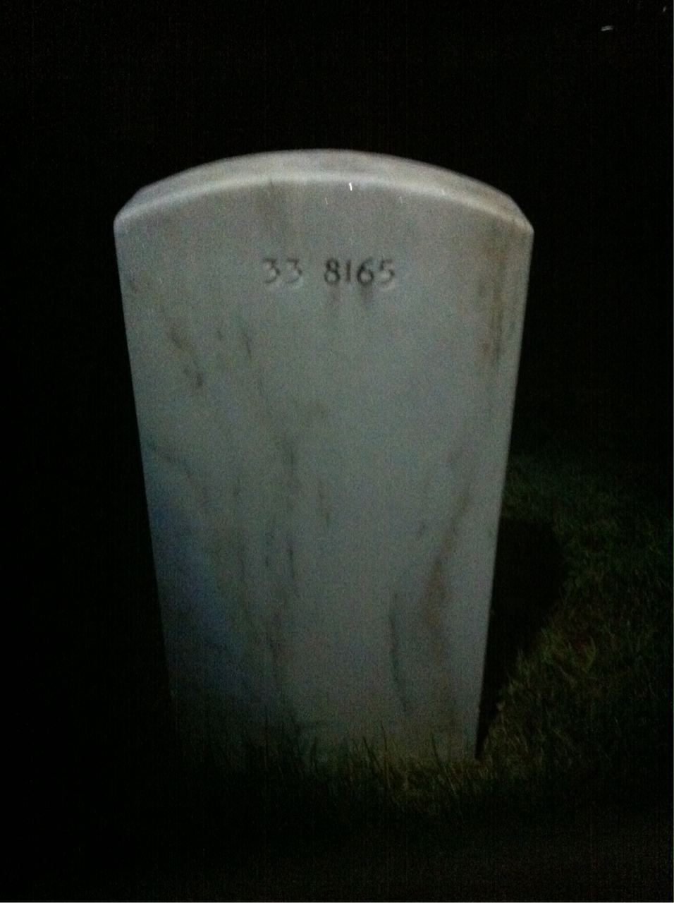 Back of headstone — Walter Turner