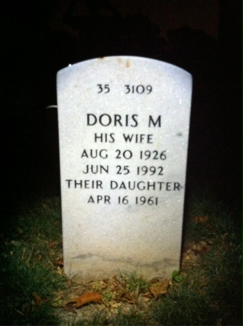 Back of headstone — John Van Hoesen