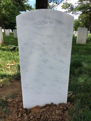 Back of headstone — John Cunningham