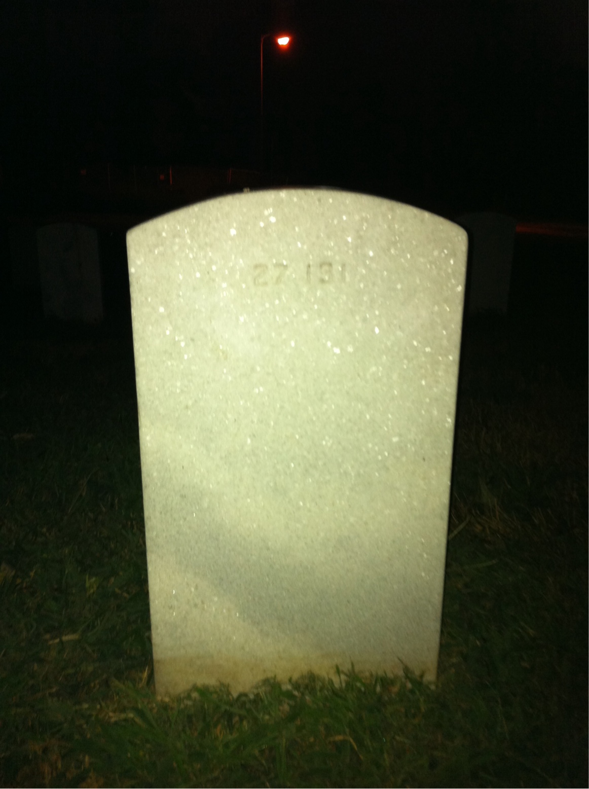 Back of headstone — Charles Acley