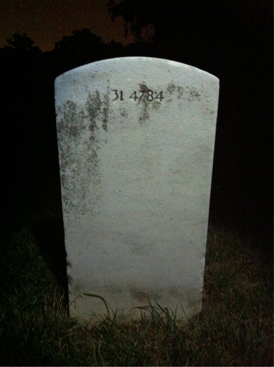 Back of headstone — Leah Athey