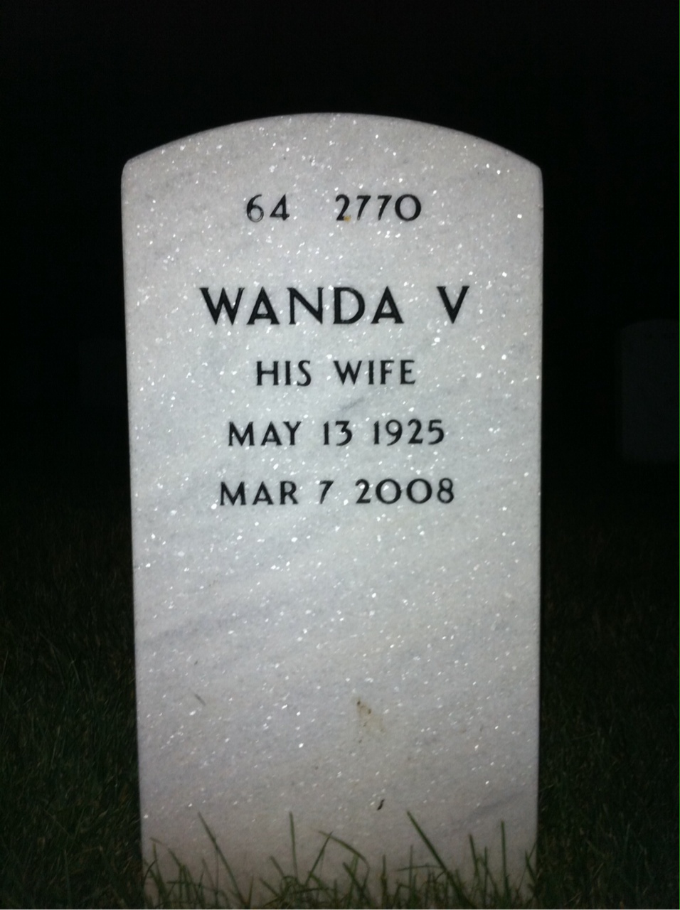 Back of headstone — James Daniels