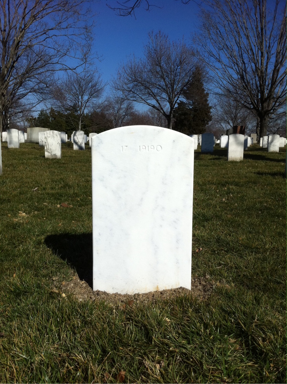 Back of headstone — Sylvester Allen