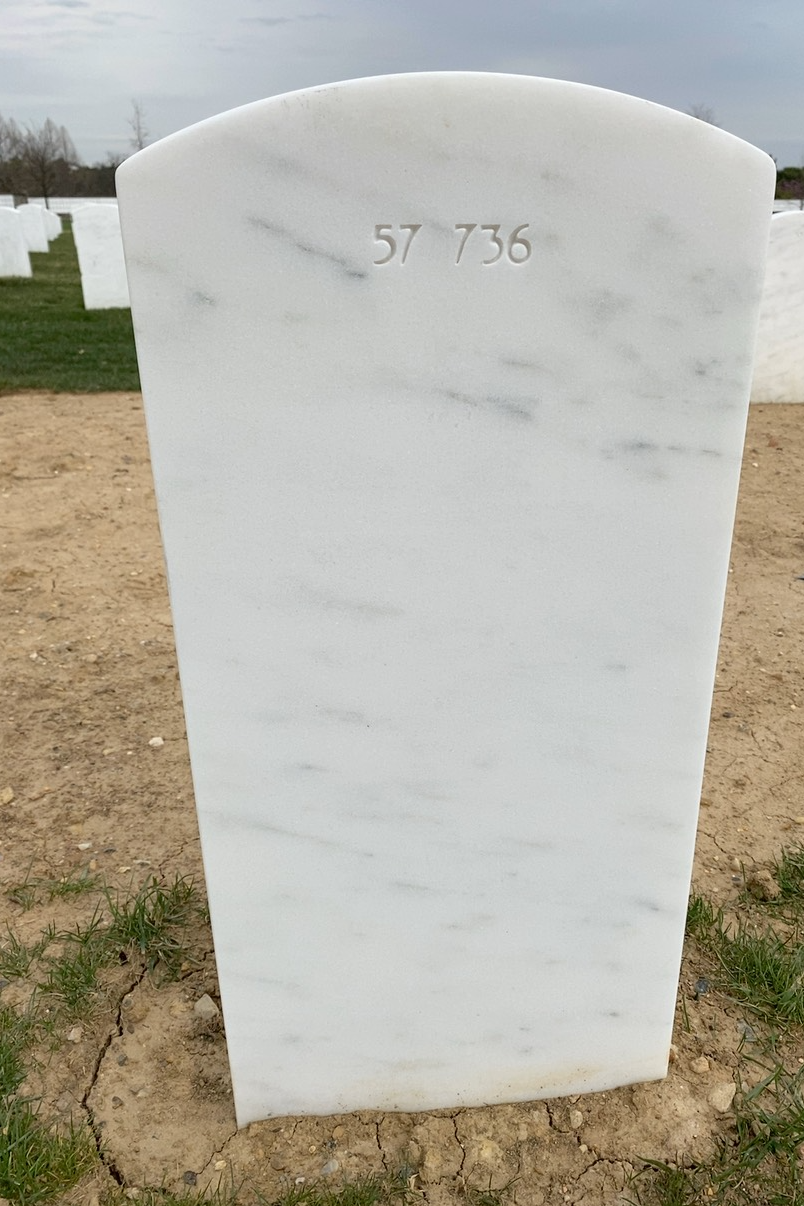 Back of headstone — Stephen Monti