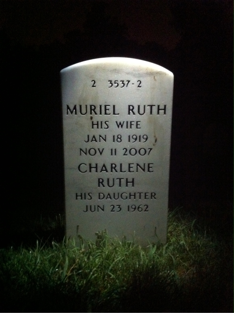 Back of headstone — Claire Smith