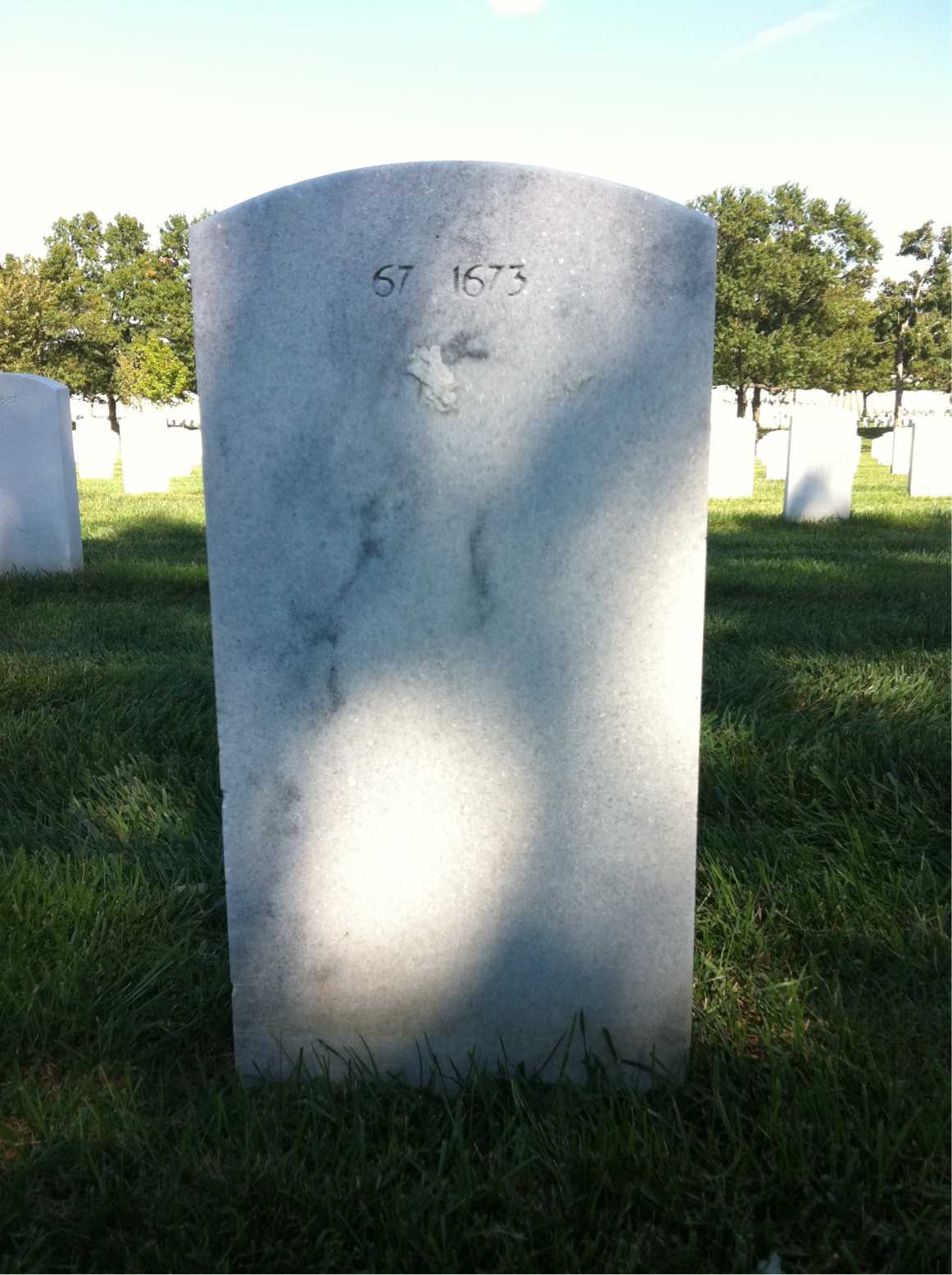 Back of headstone — Paul Baneky