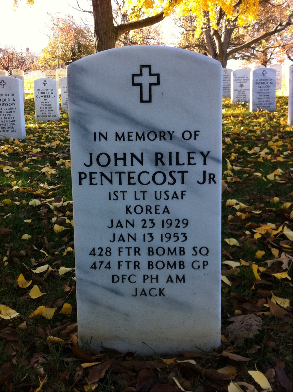Headstone of John Riley Pentecost Jr.