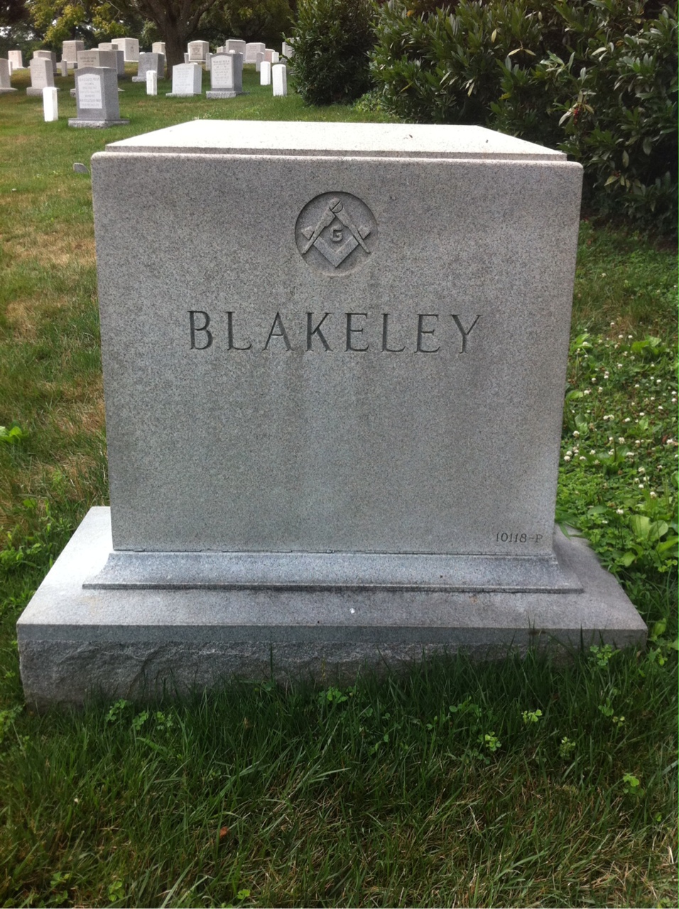 Back of headstone — Kathryn Blakeley