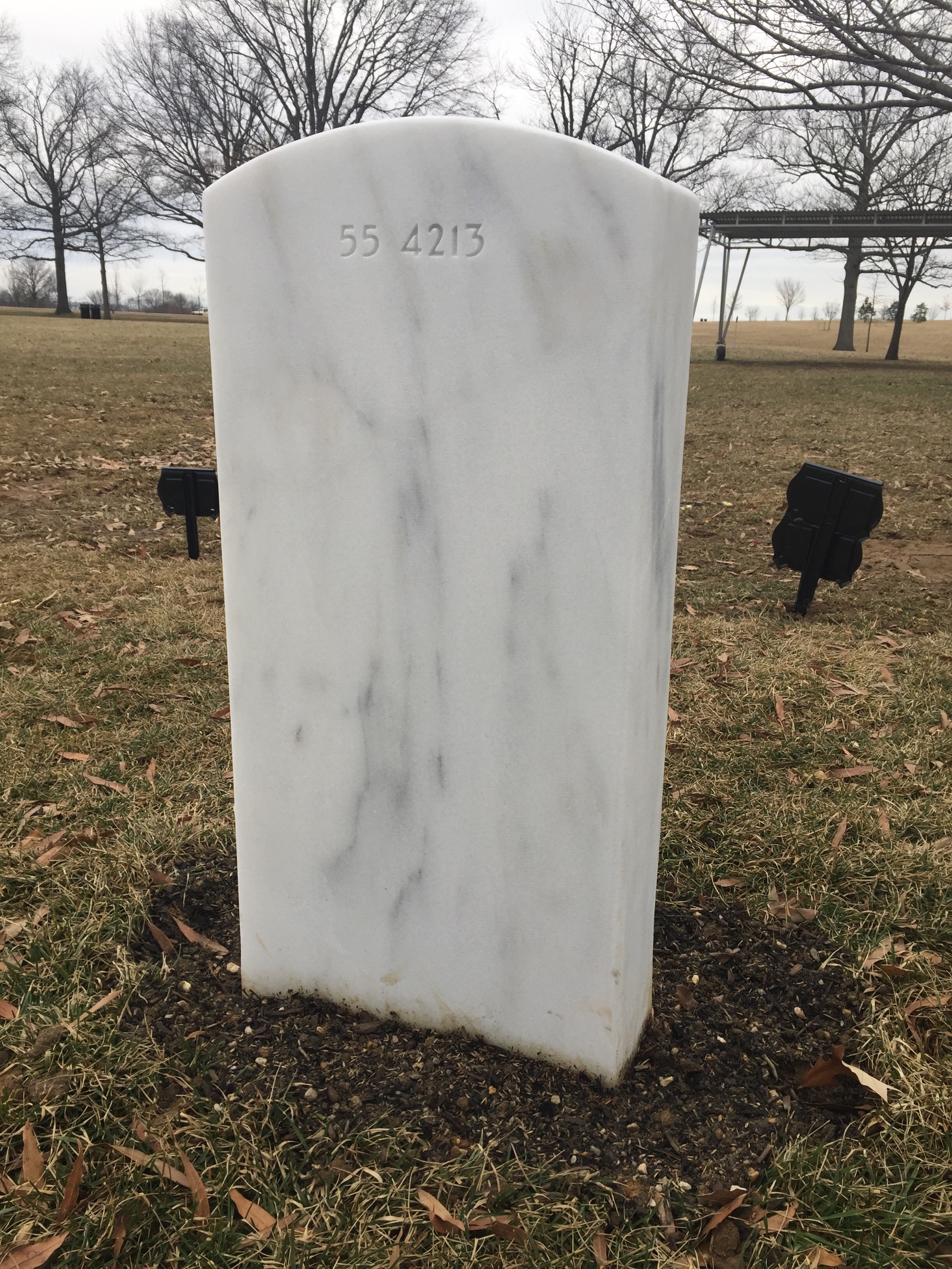 Back of headstone — Walter L Yost