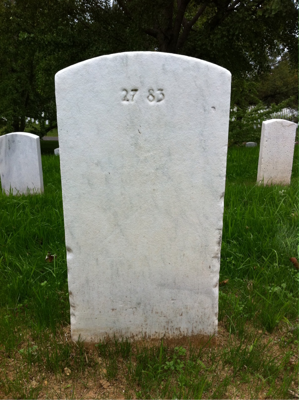 Back of headstone — Paul Morton