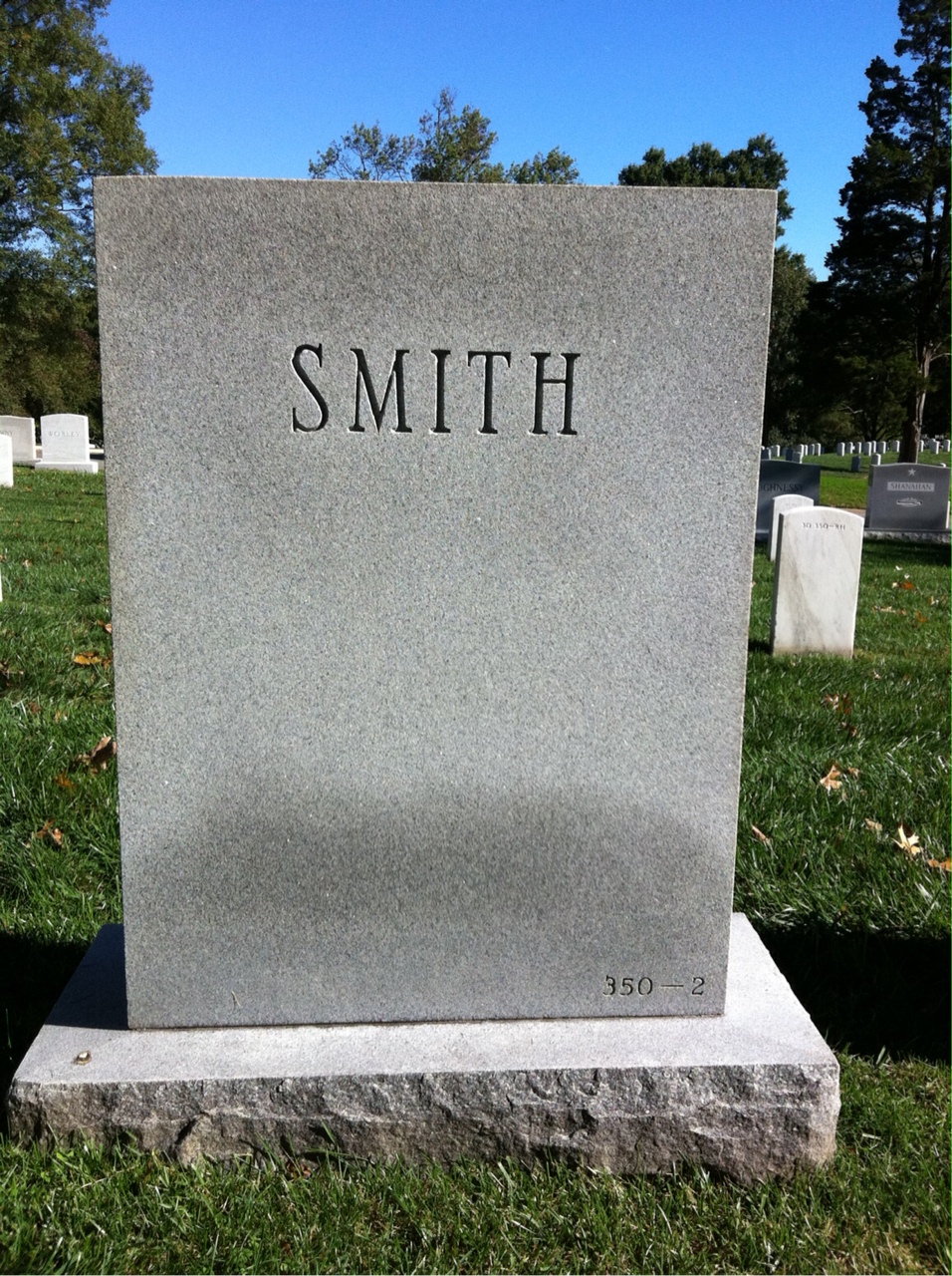 Back of headstone — Jay Smith