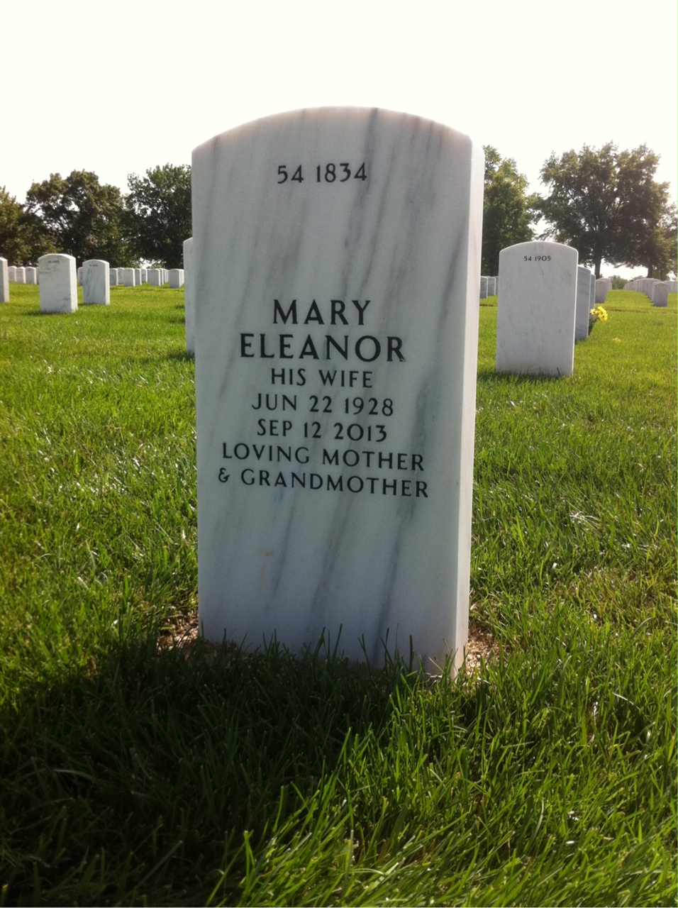 Back of headstone — John Anderson