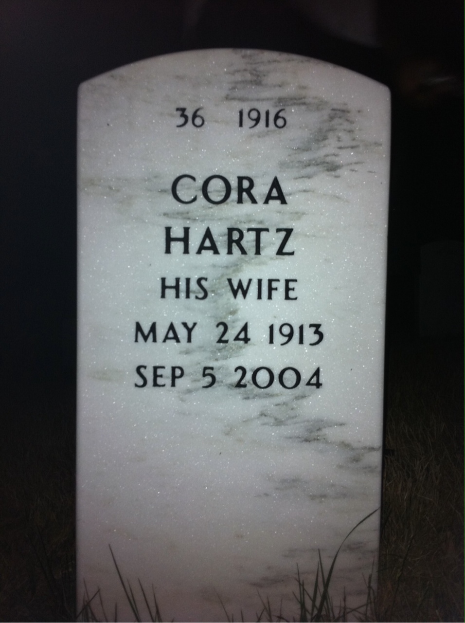Back of headstone — Harry Schickram