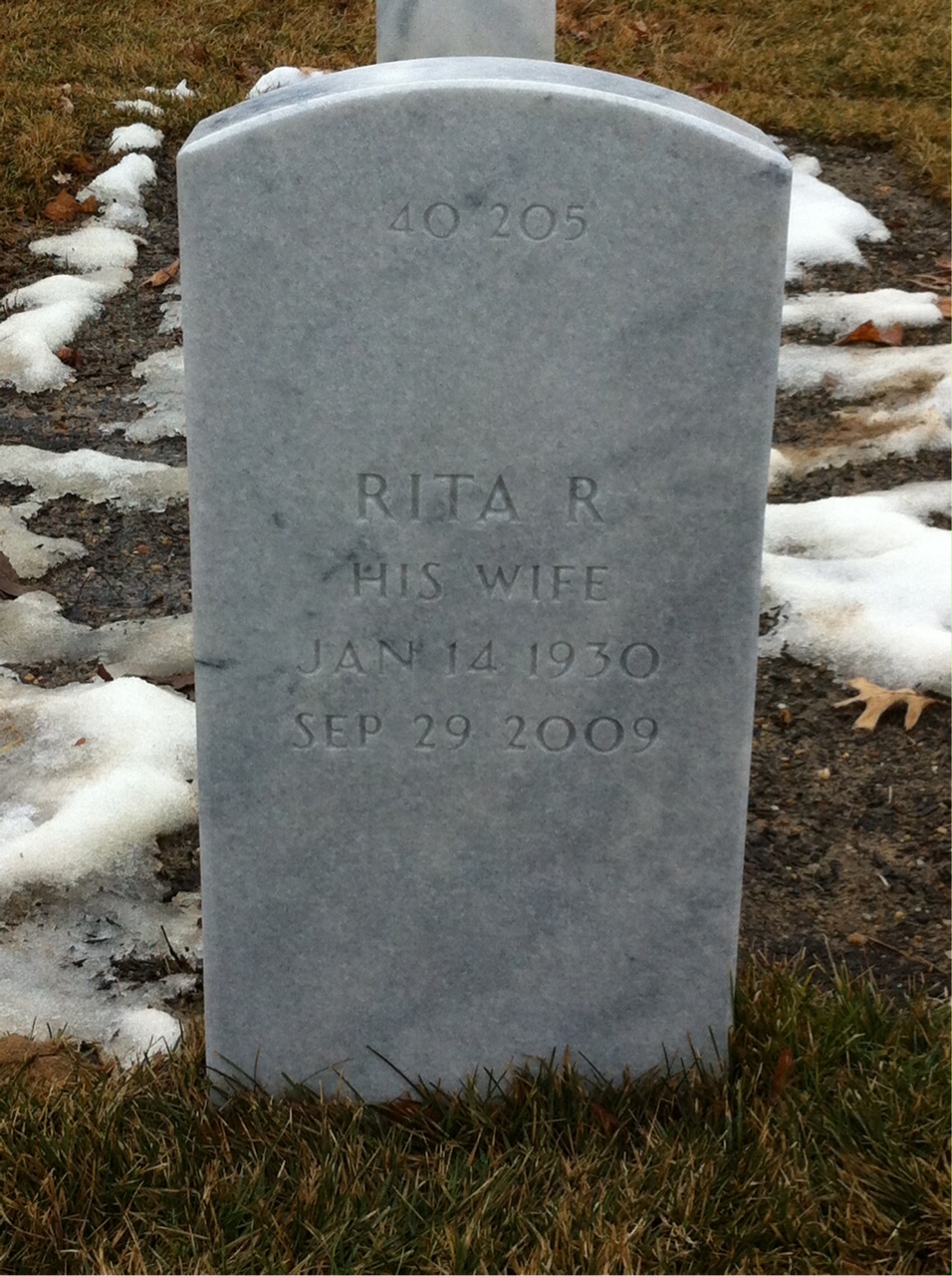 Back of headstone — Thomas Ashdale