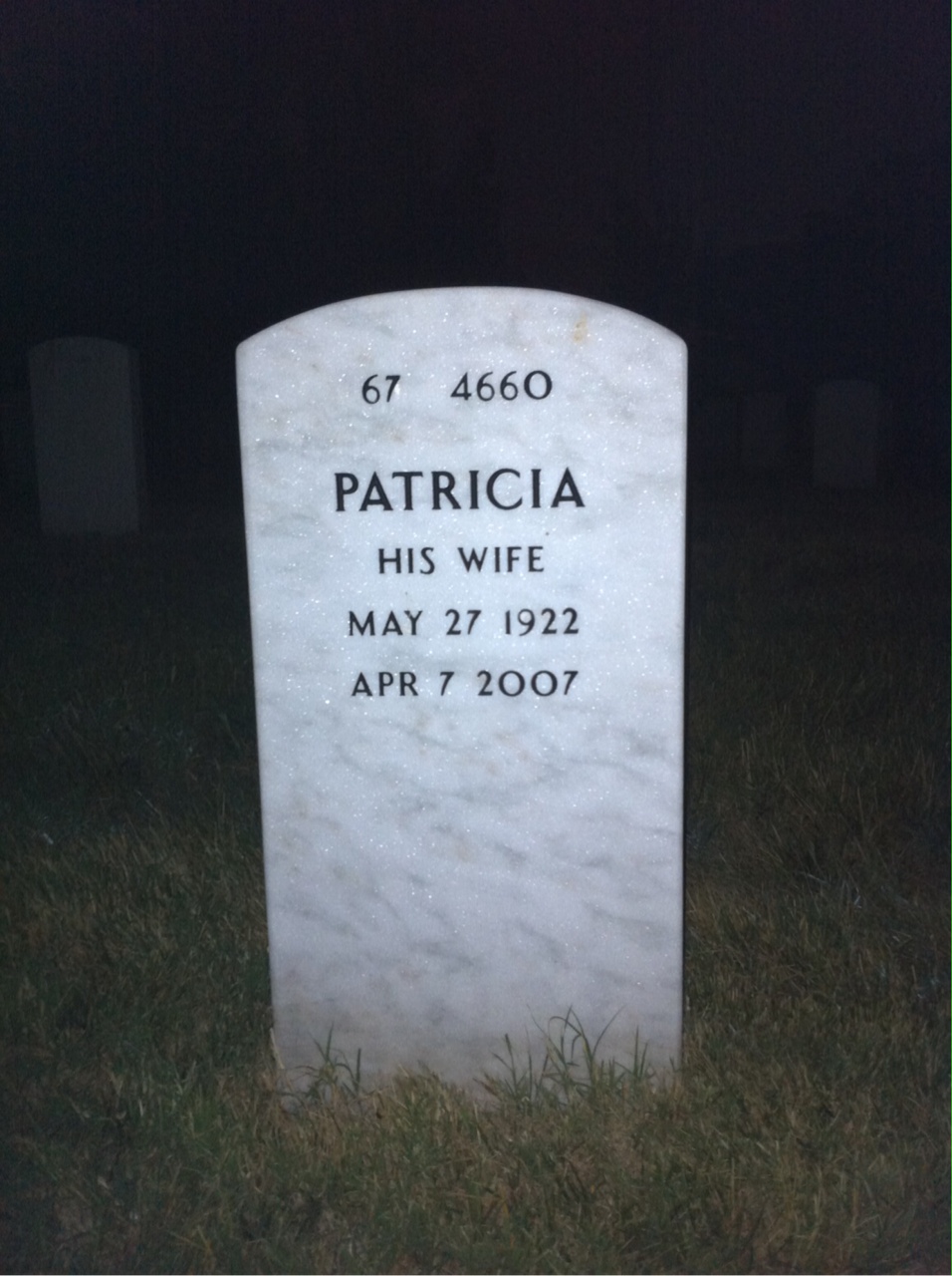 Back of headstone — John Janki