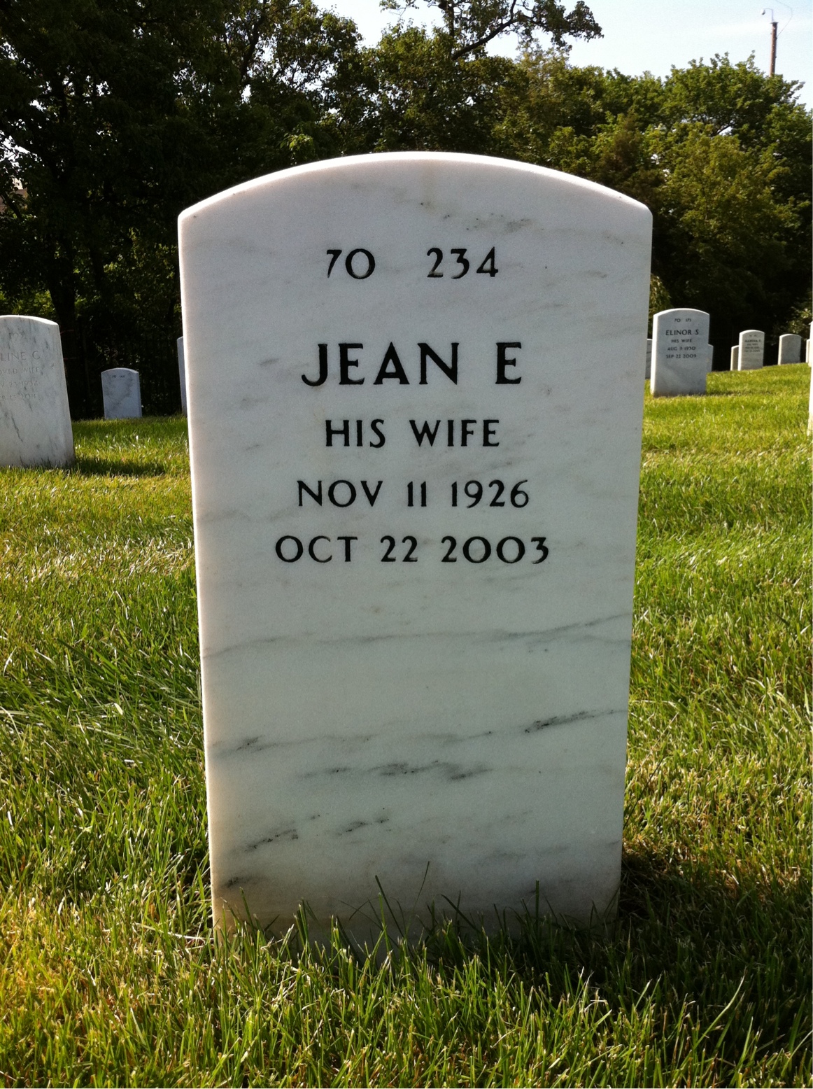 Back of headstone — John Ceraso