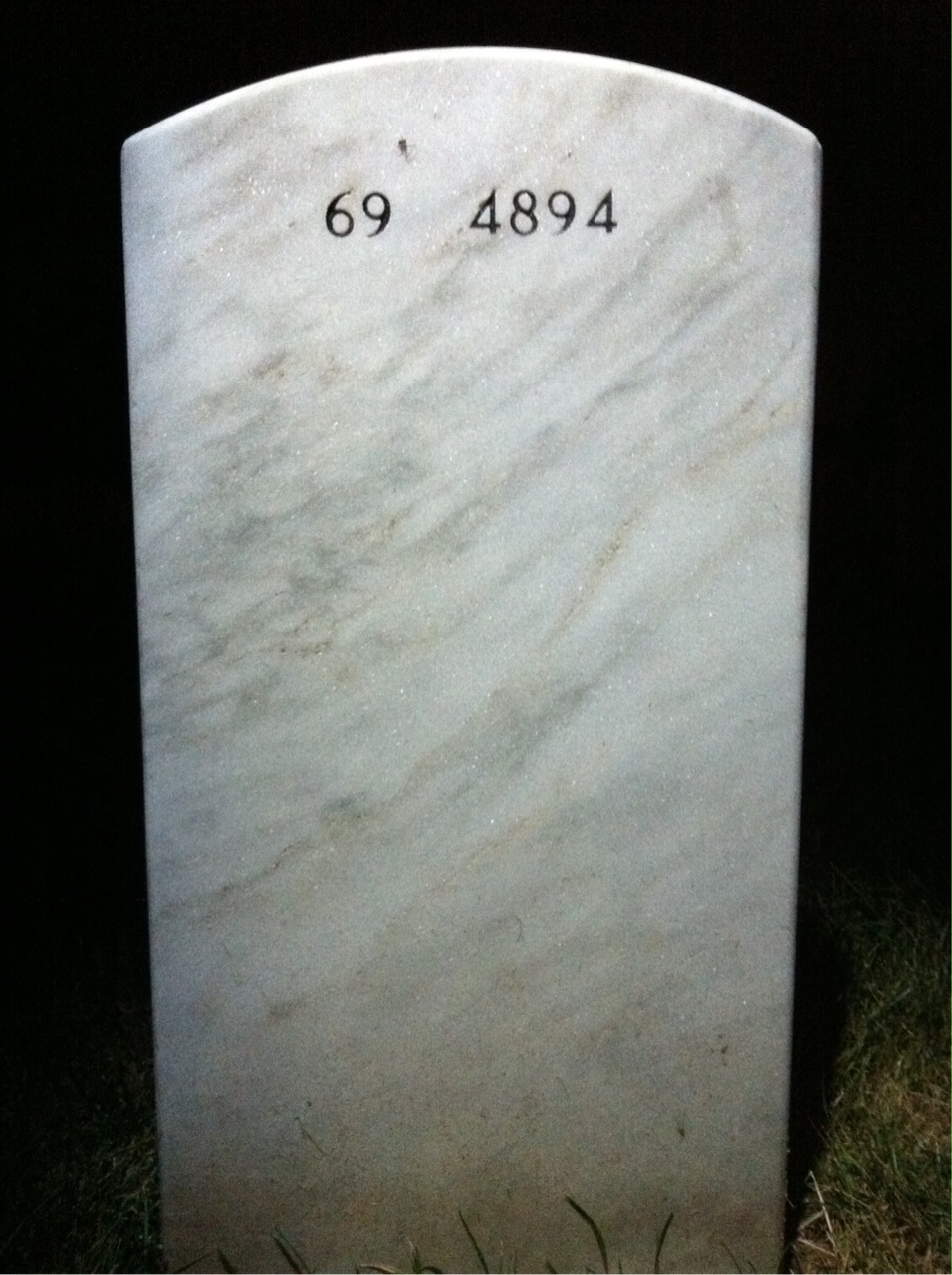 Back of headstone — John Shepherd