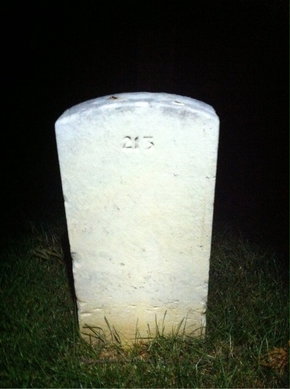 Back of headstone — Robert Mitchell