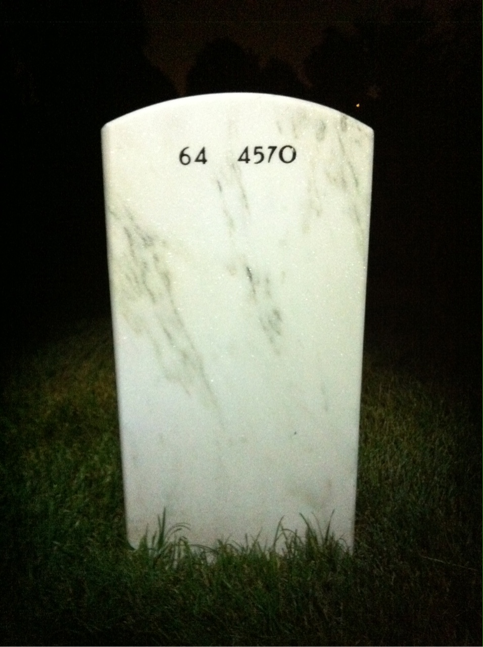 Back of headstone — Bradley Smith