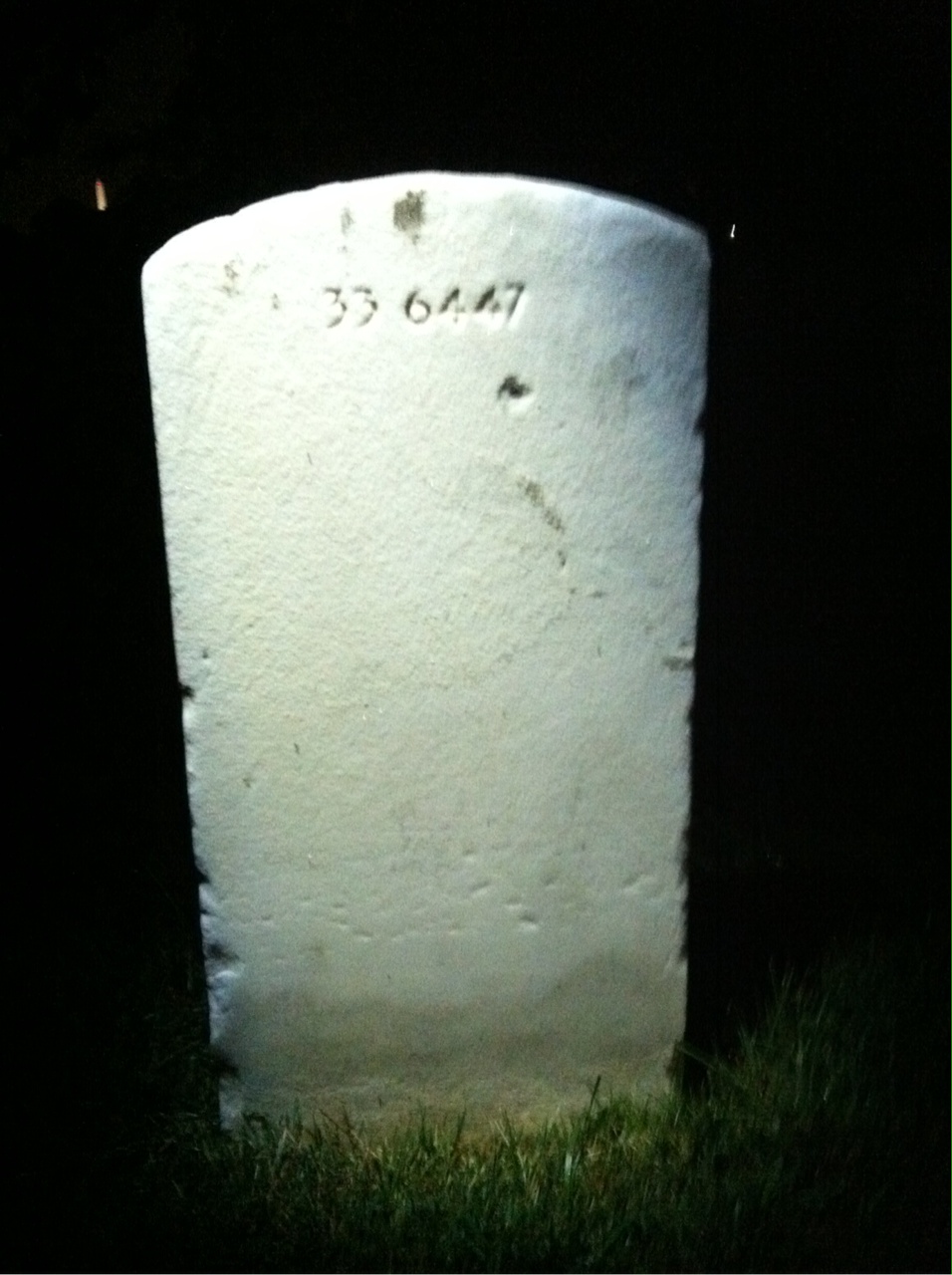 Back of headstone — Alma Morgan