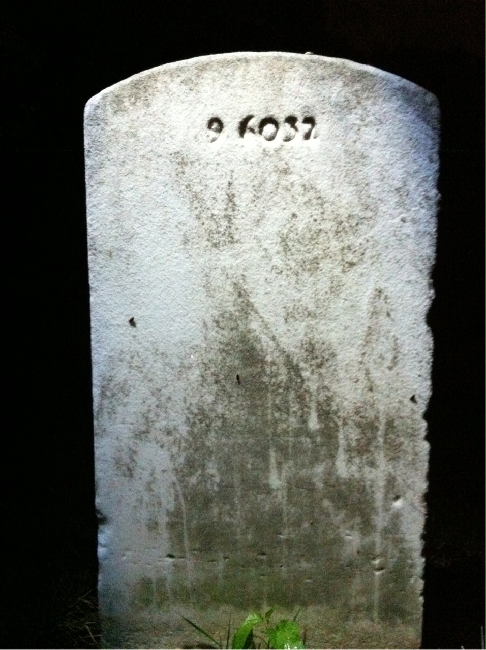 Back of headstone — Willard F Hall