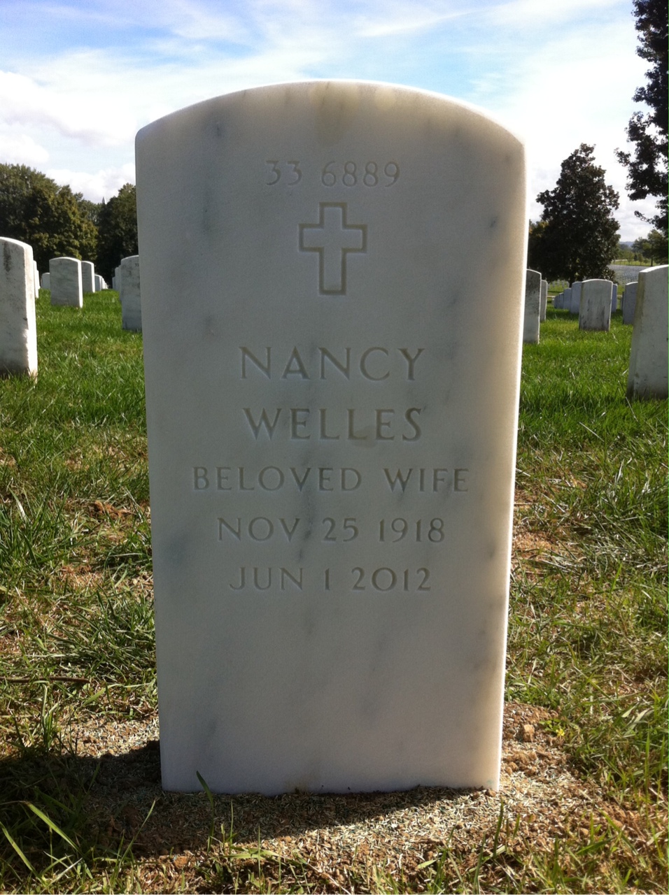 Back of headstone — Sumner Pendleton