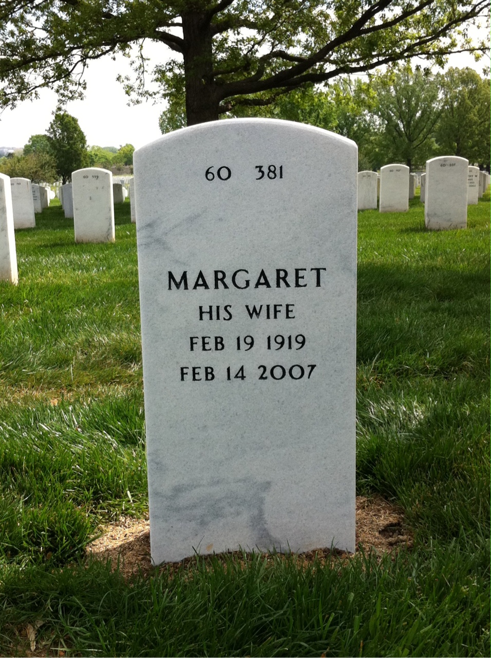 Back of headstone — Marvin Buck