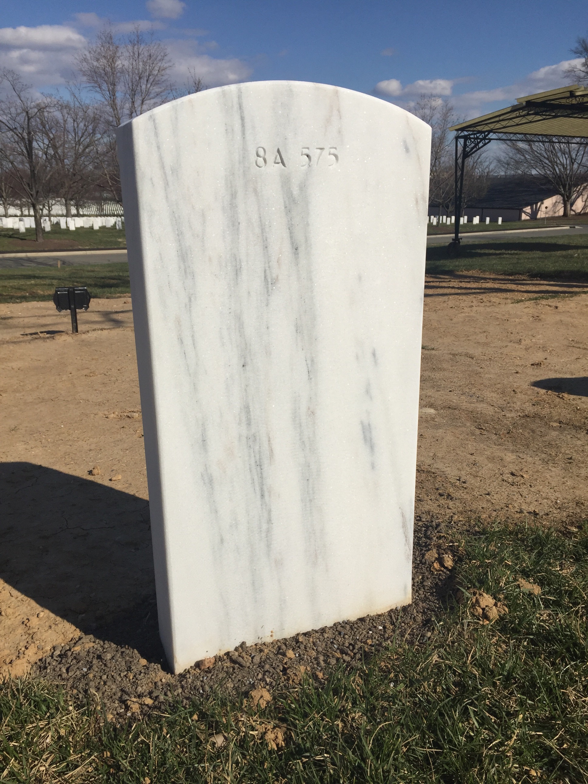 Back of headstone — Walter J Rabe
