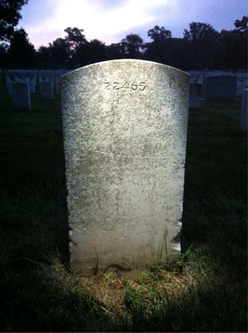 Back of headstone — Joseph Bailey