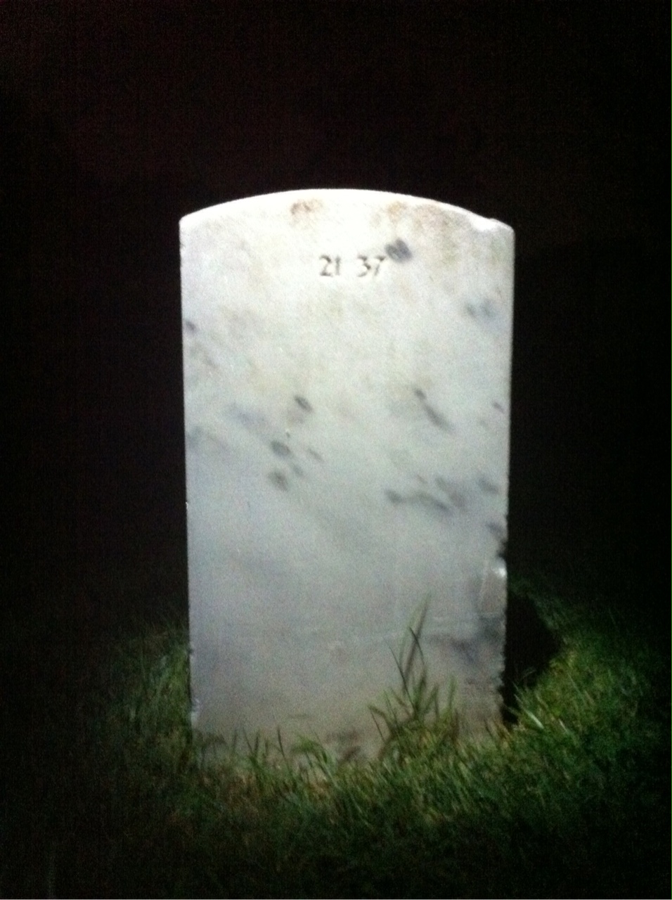 Back of headstone — Dora Morris