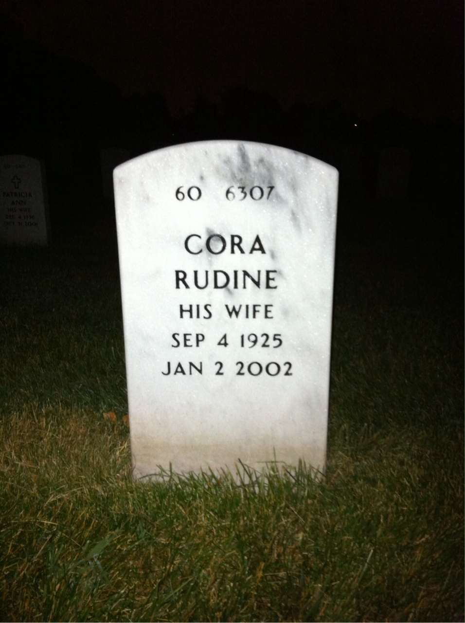 Back of headstone — Curtis Harris