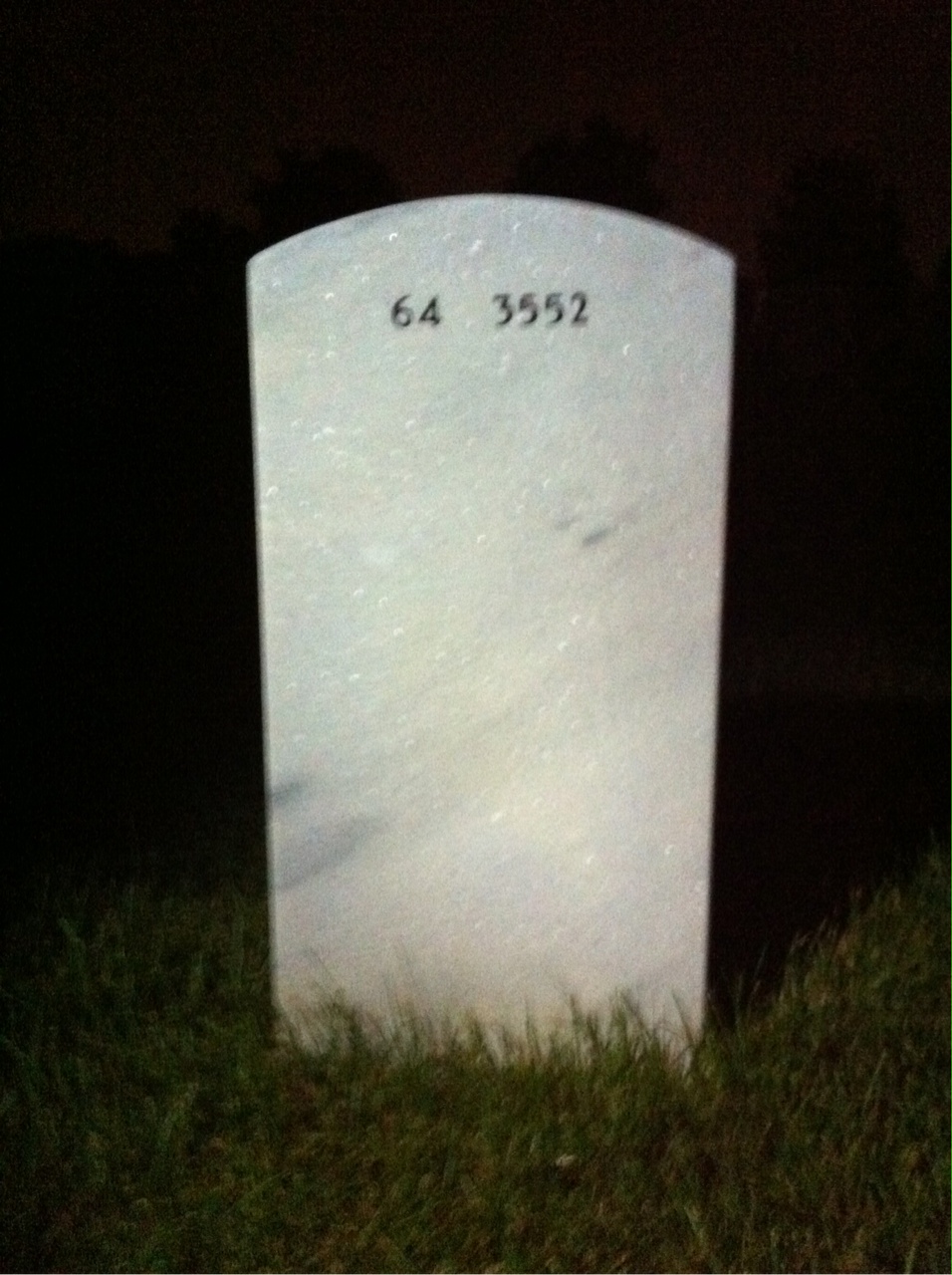Back of headstone — John Schofield