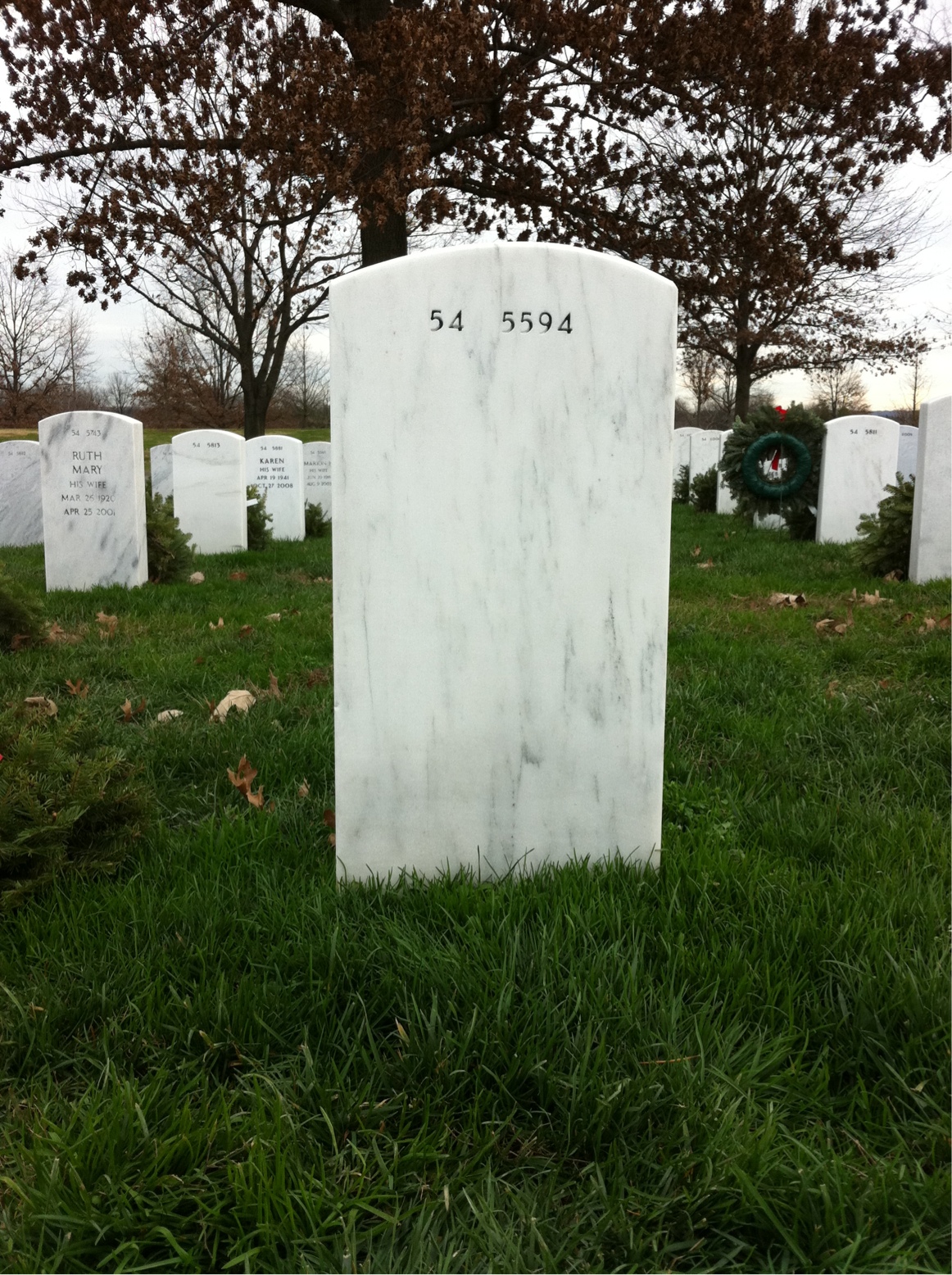 Back of headstone — William Orndorff