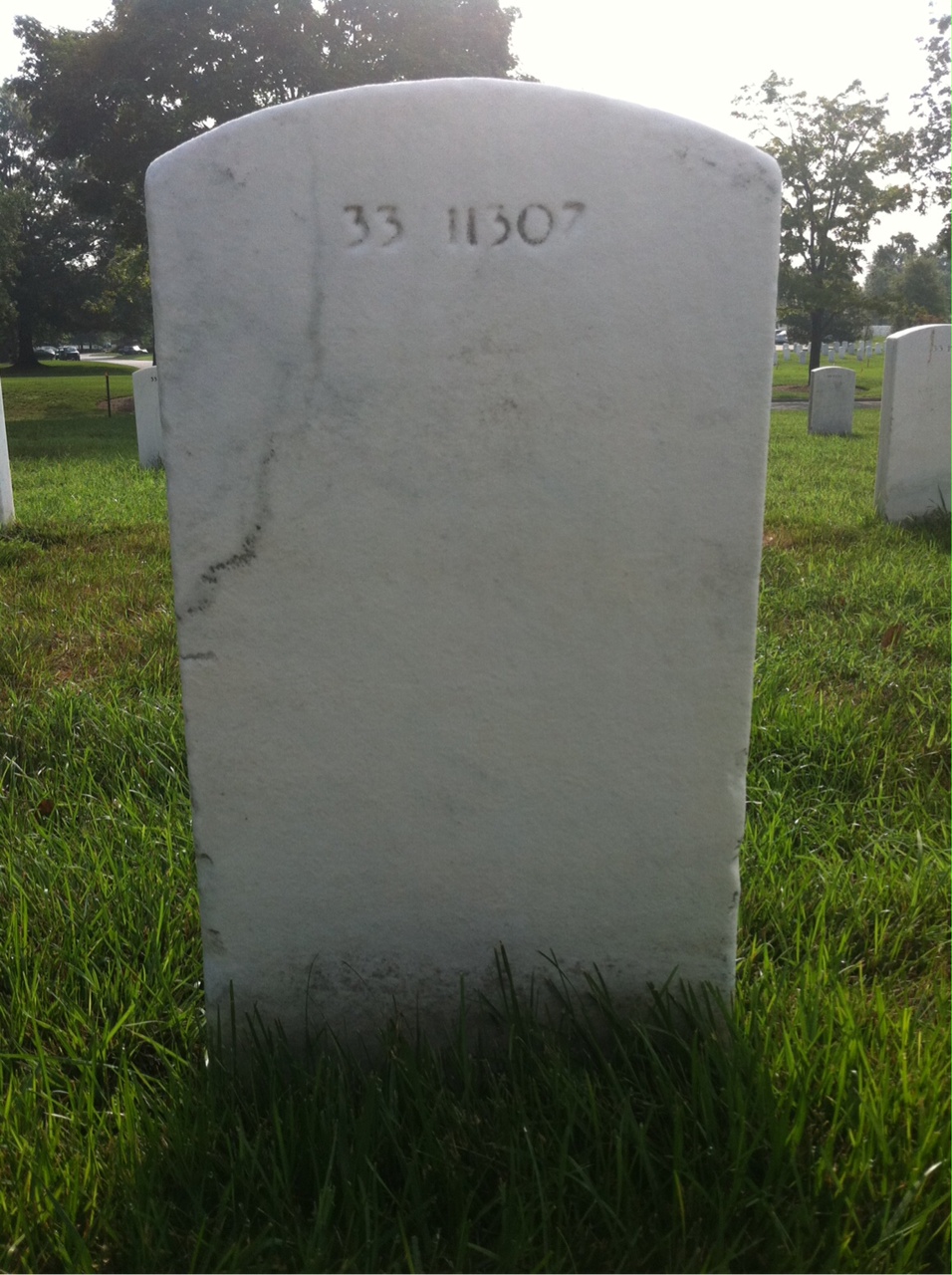 Back of headstone — Sebastian Aman