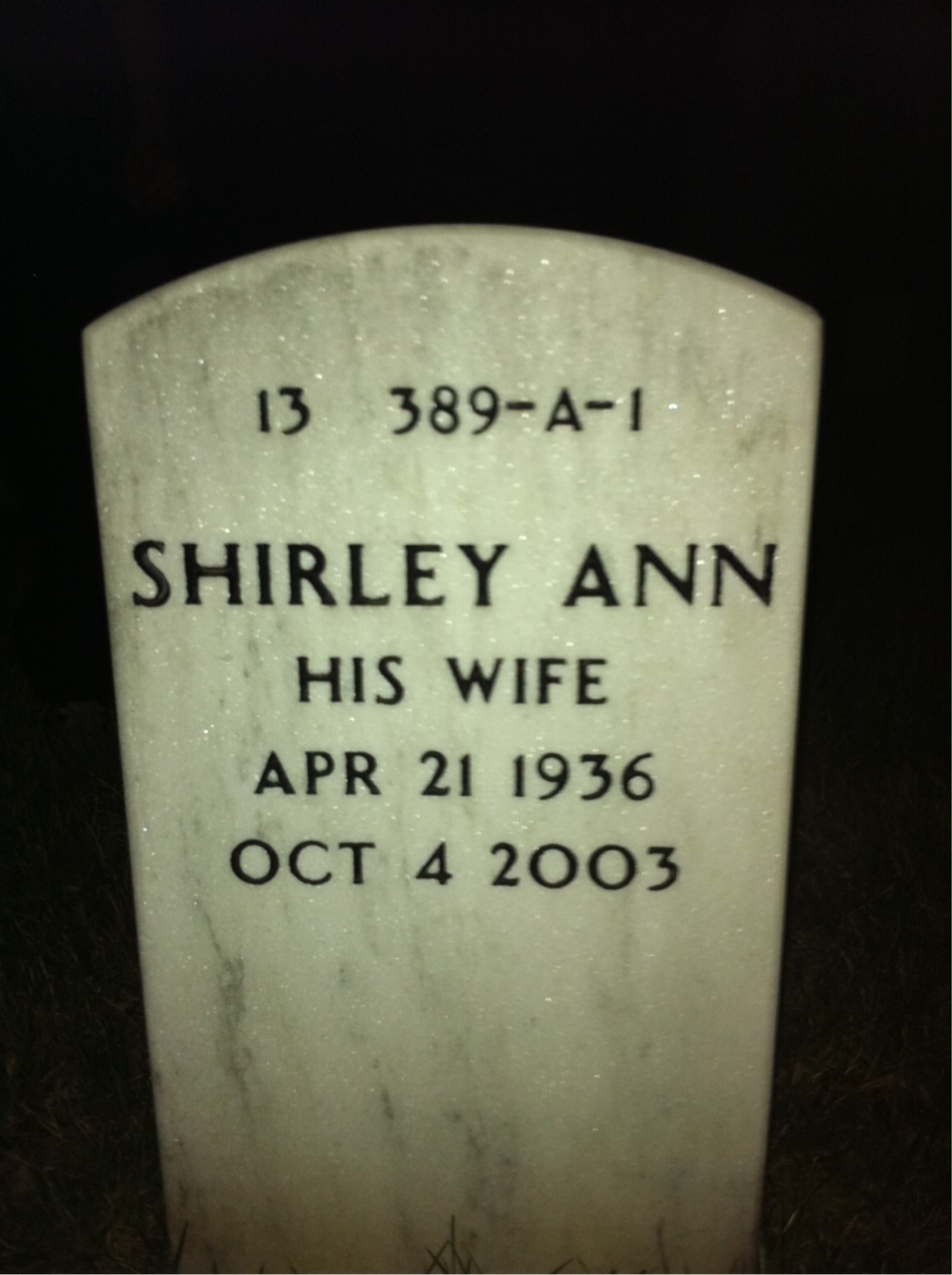 Back of headstone — Paul Hurley