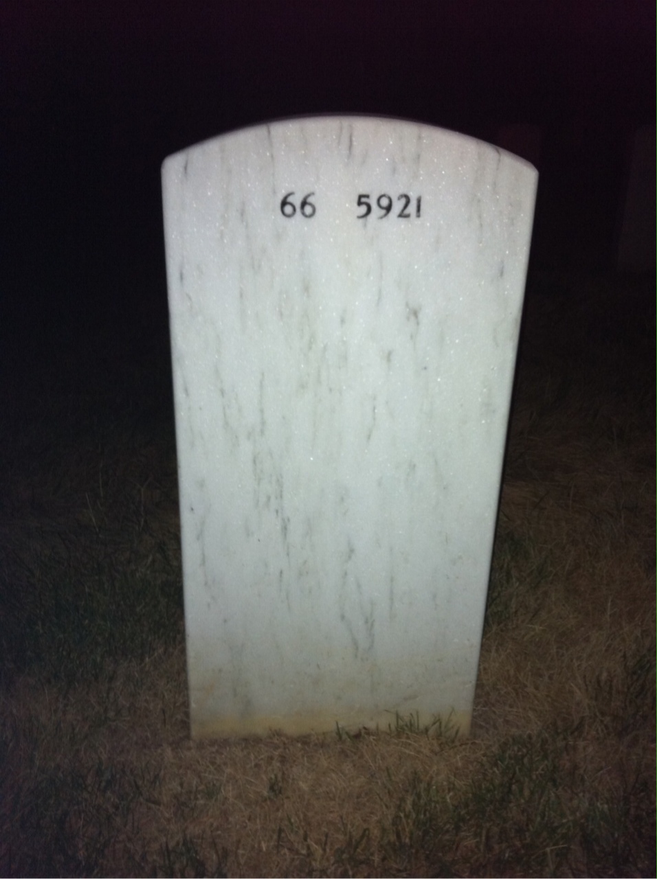 Back of headstone — Charles Carter