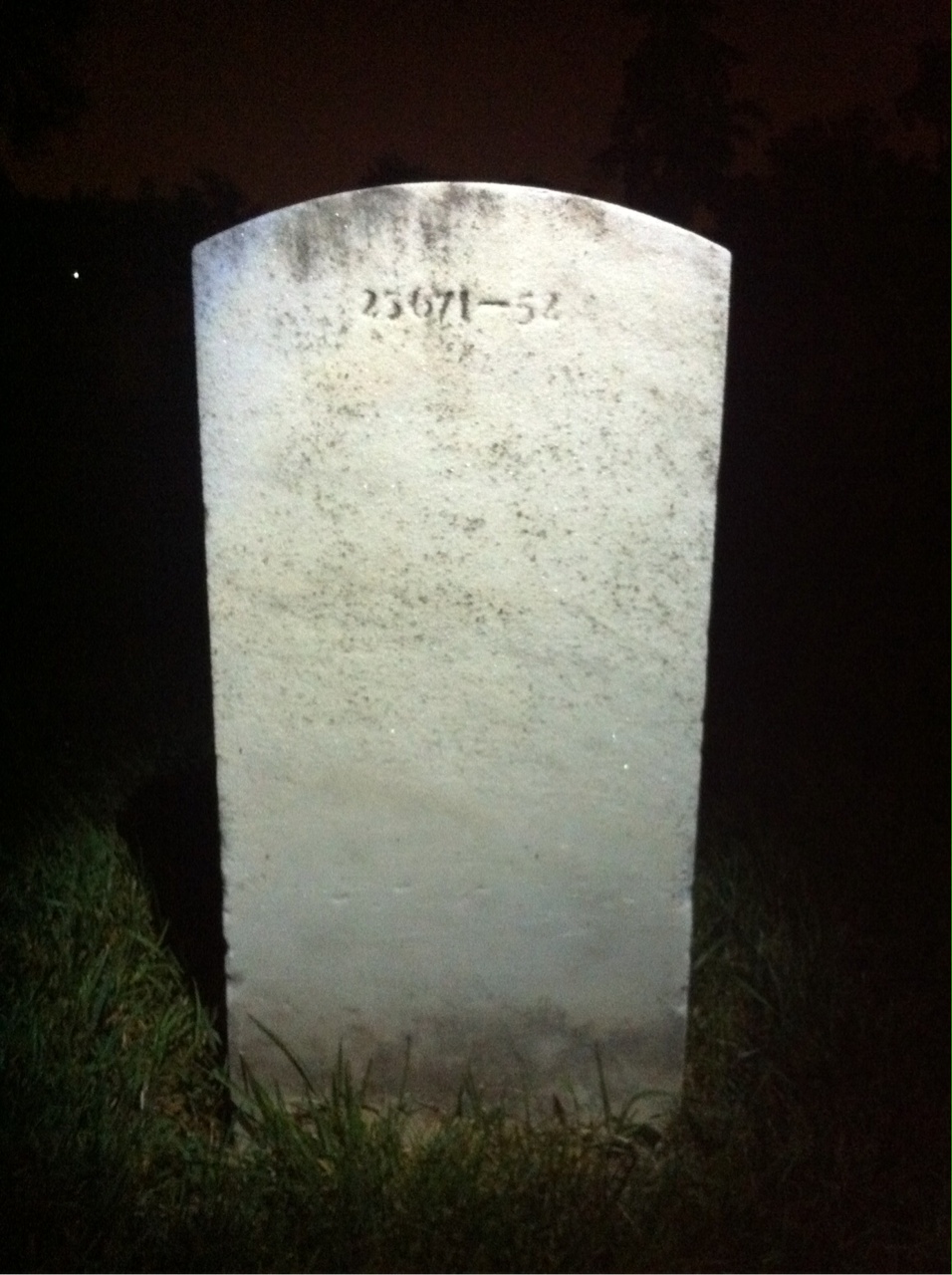 Back of headstone — William H Griffin
