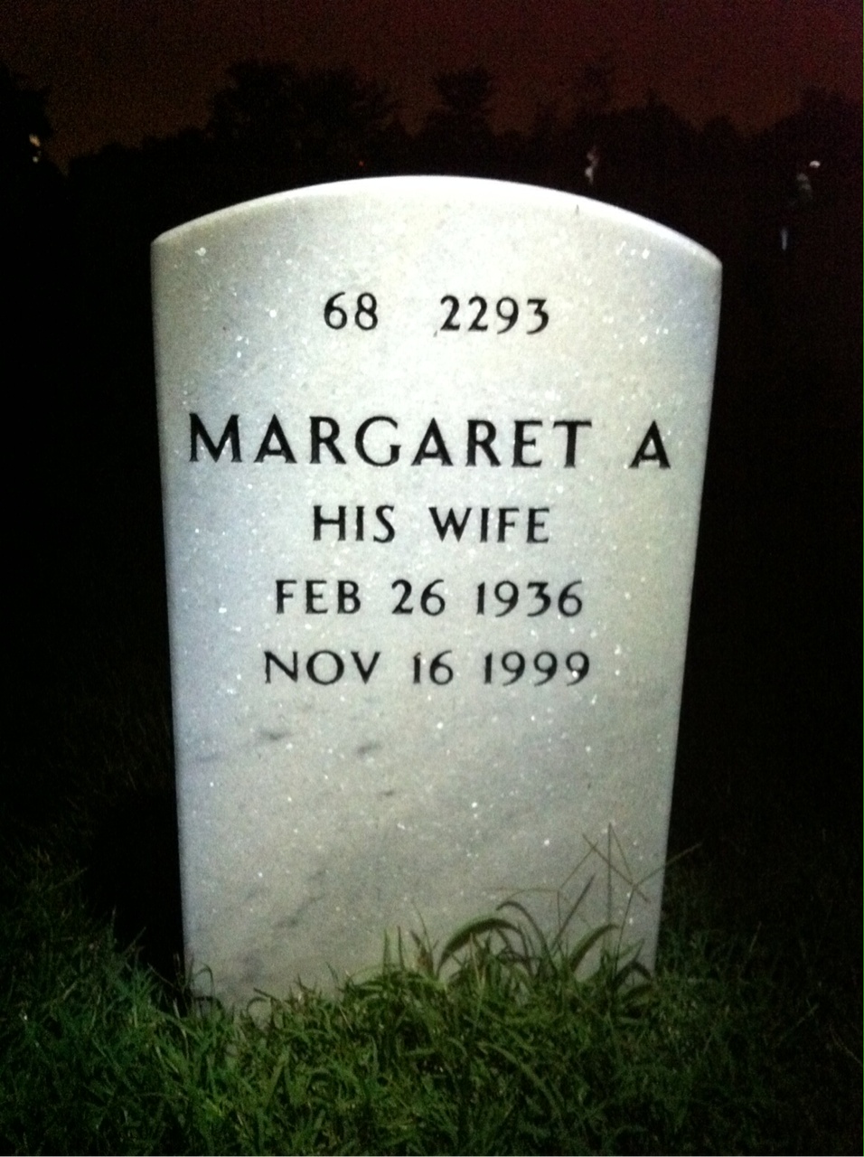 Back of headstone — Richard Springer