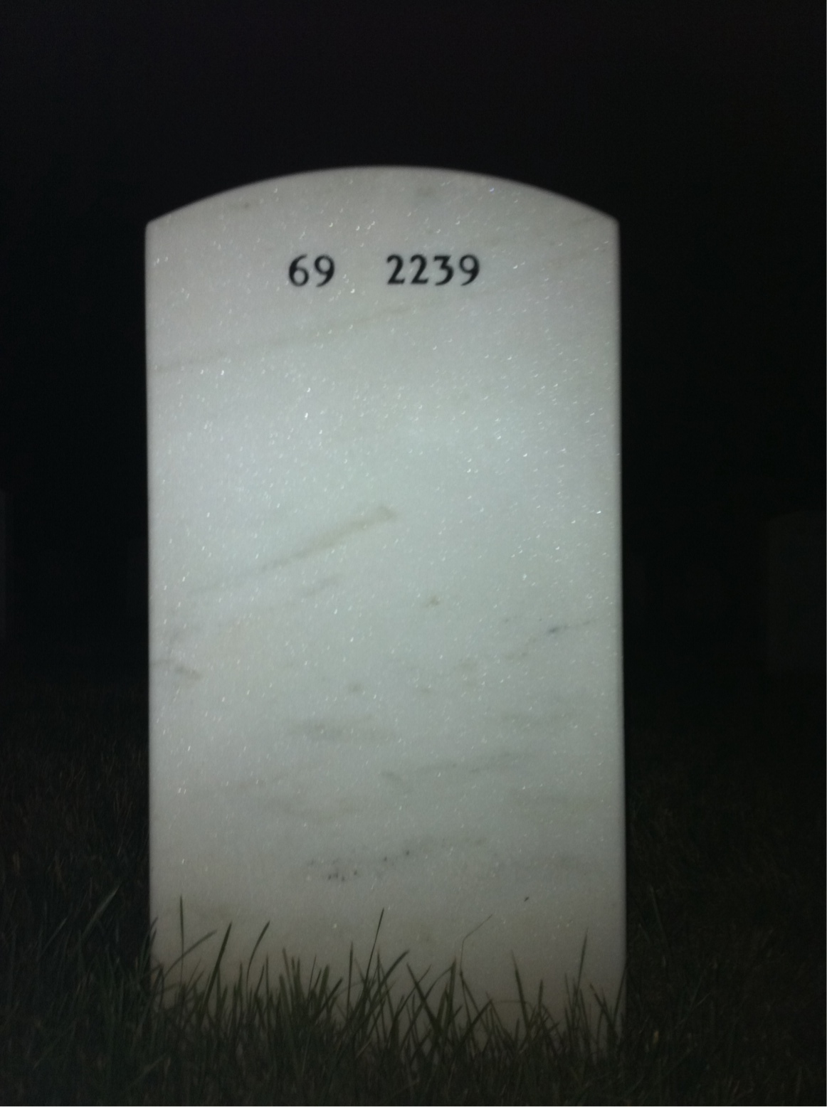 Back of headstone — Hopeton Ellis