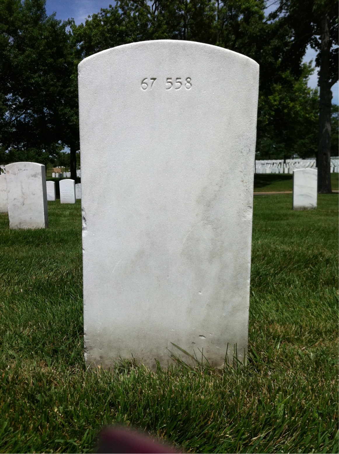 Back of headstone — Edwin Allen