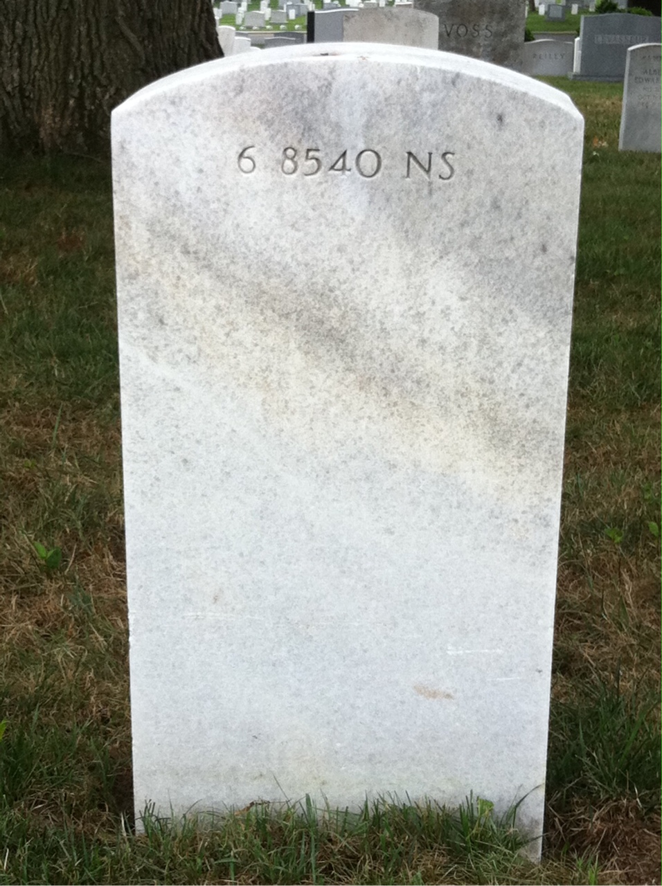 Back of headstone — Annie Austin