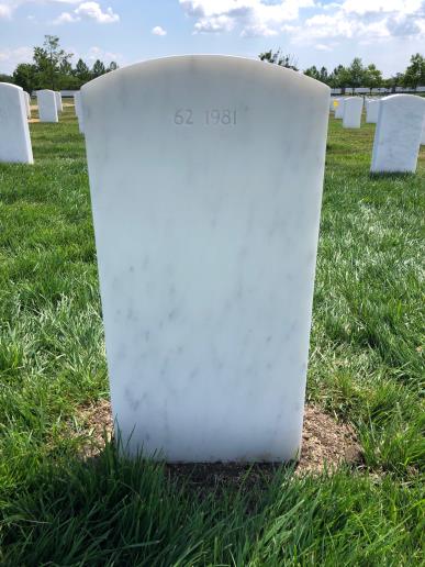 Back of headstone — Tony Marcellous Ellis