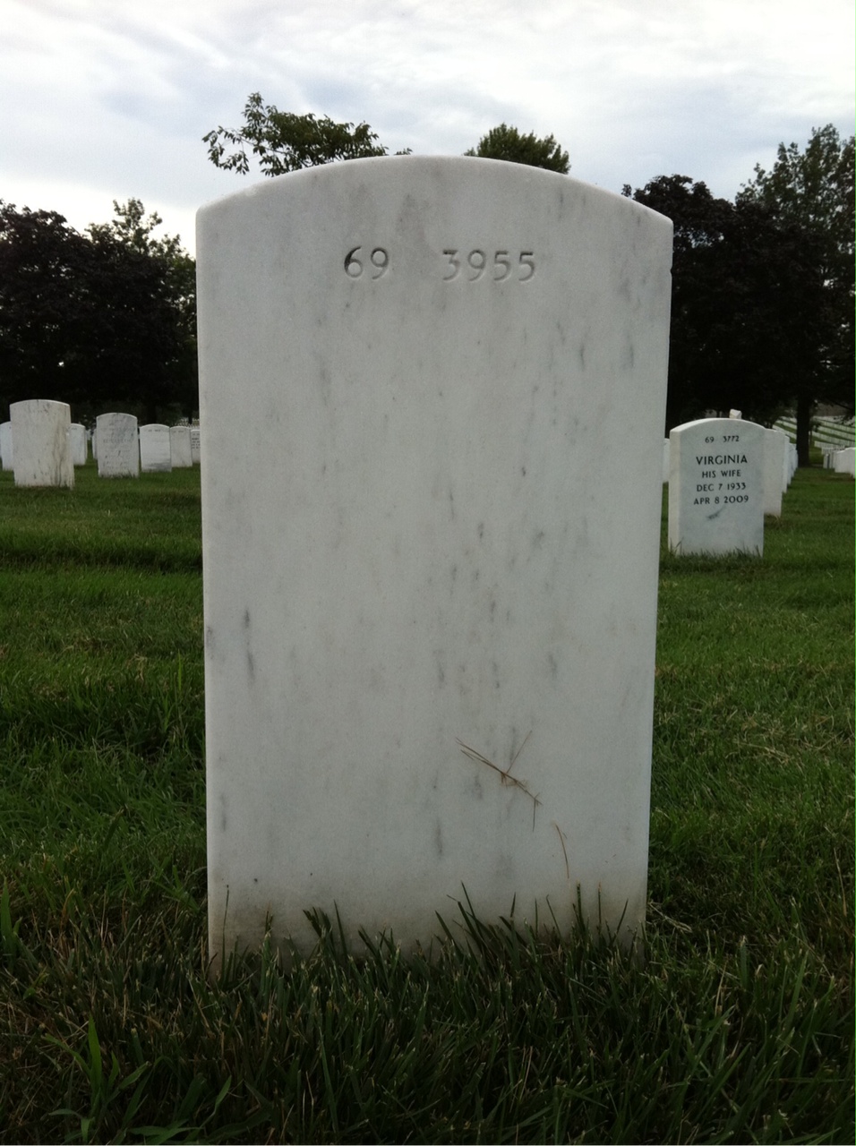 Back of headstone — Terry Abell