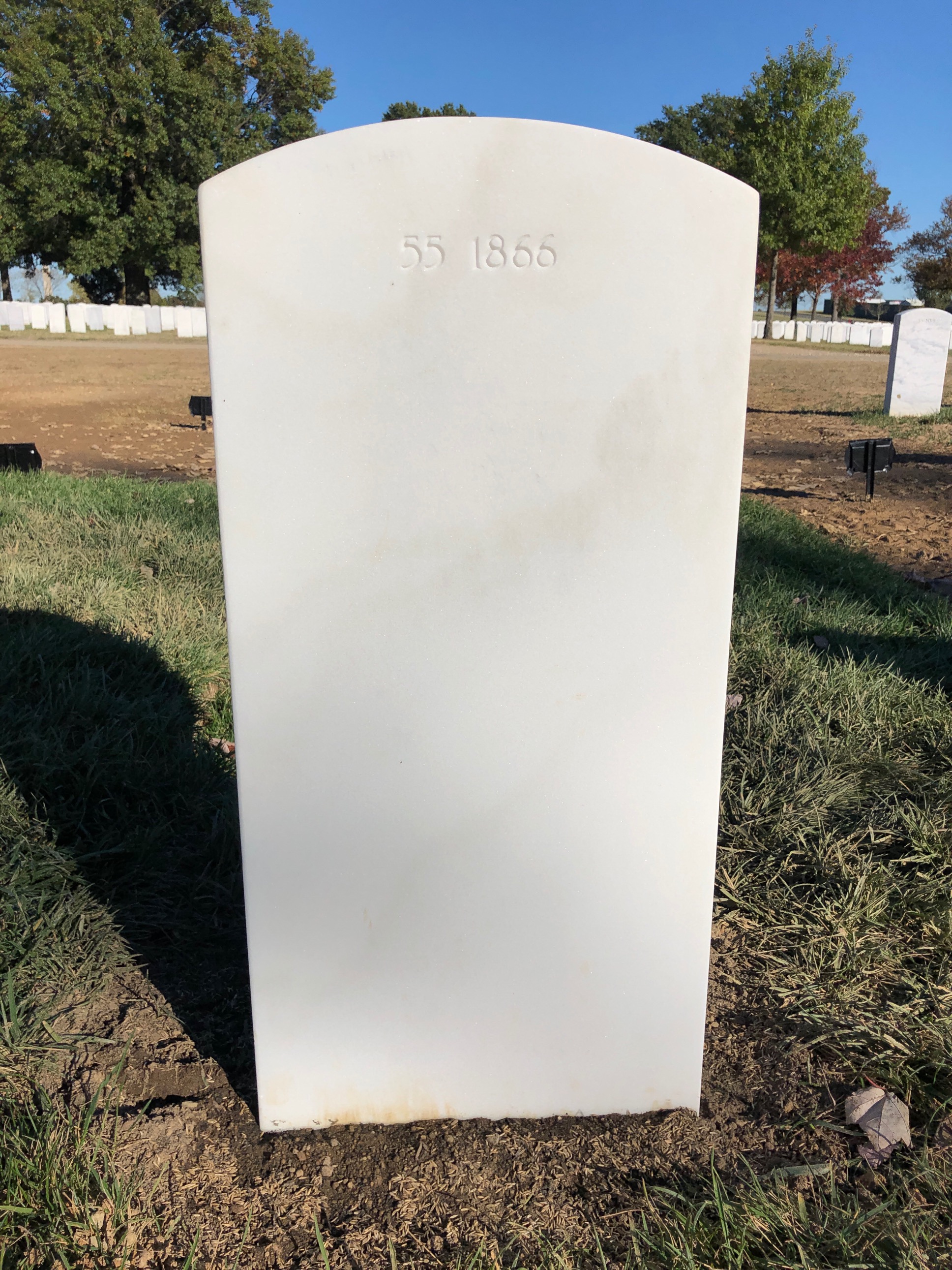 Back of headstone — William Albert Ormsby