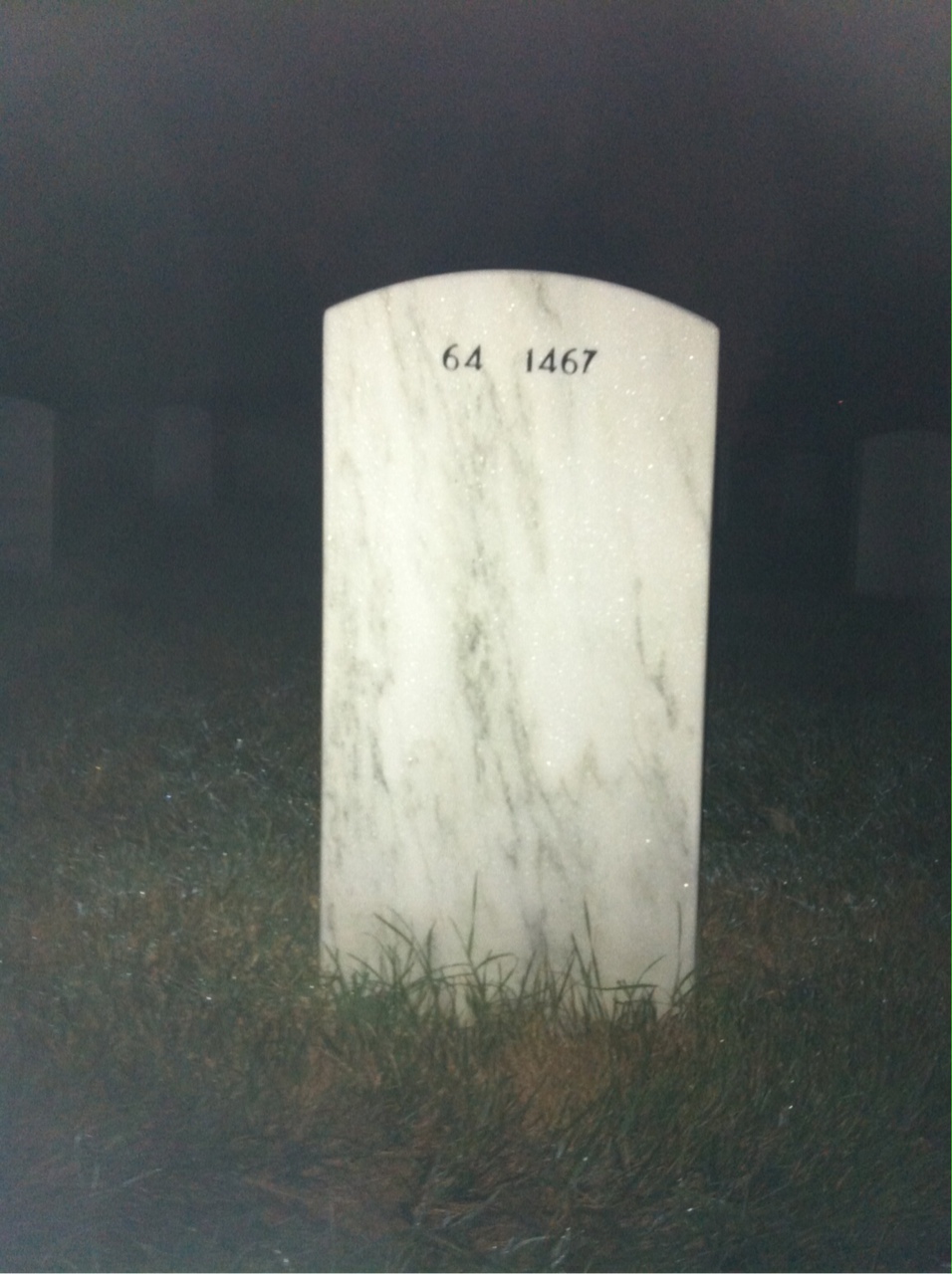 Back of headstone — Clark Olander